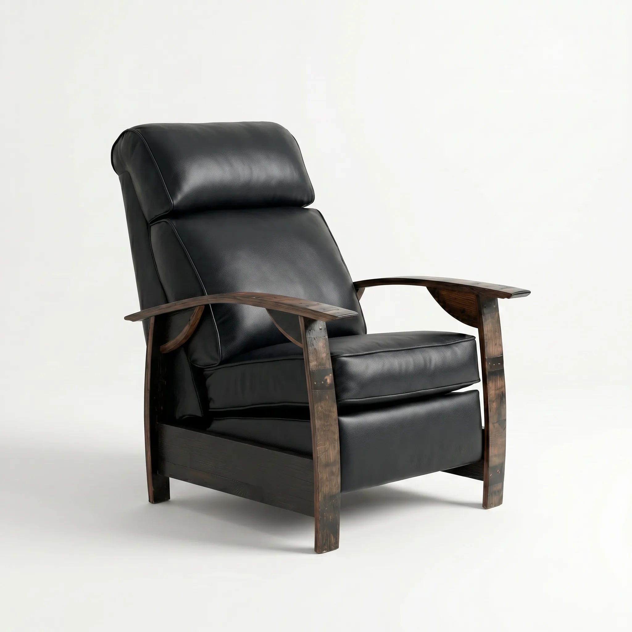 Bad Ass Recliners 01 Regent Black Hero Angle Closed