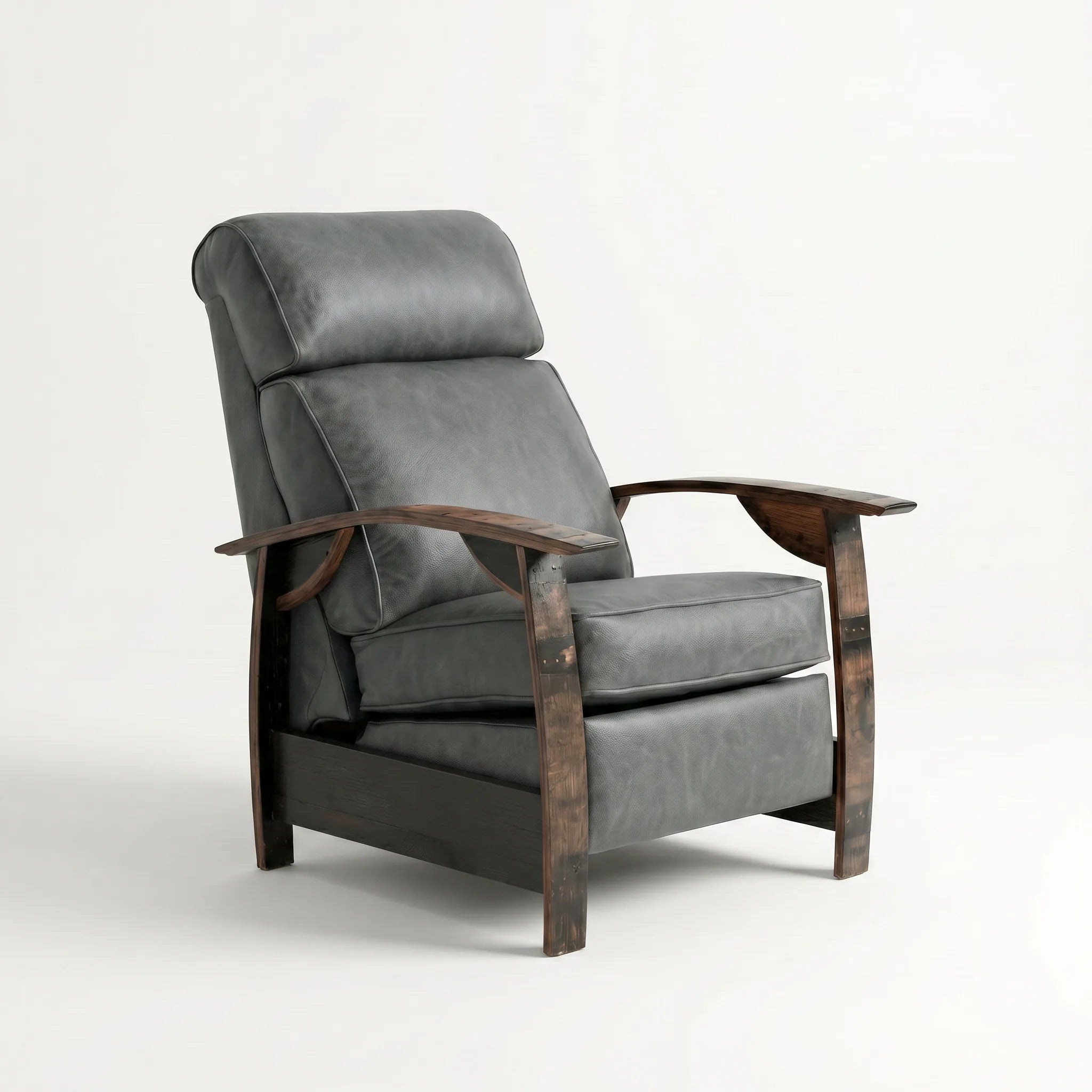 Bad Ass Recliners 01 Saloon Gray Hero Angle Closed