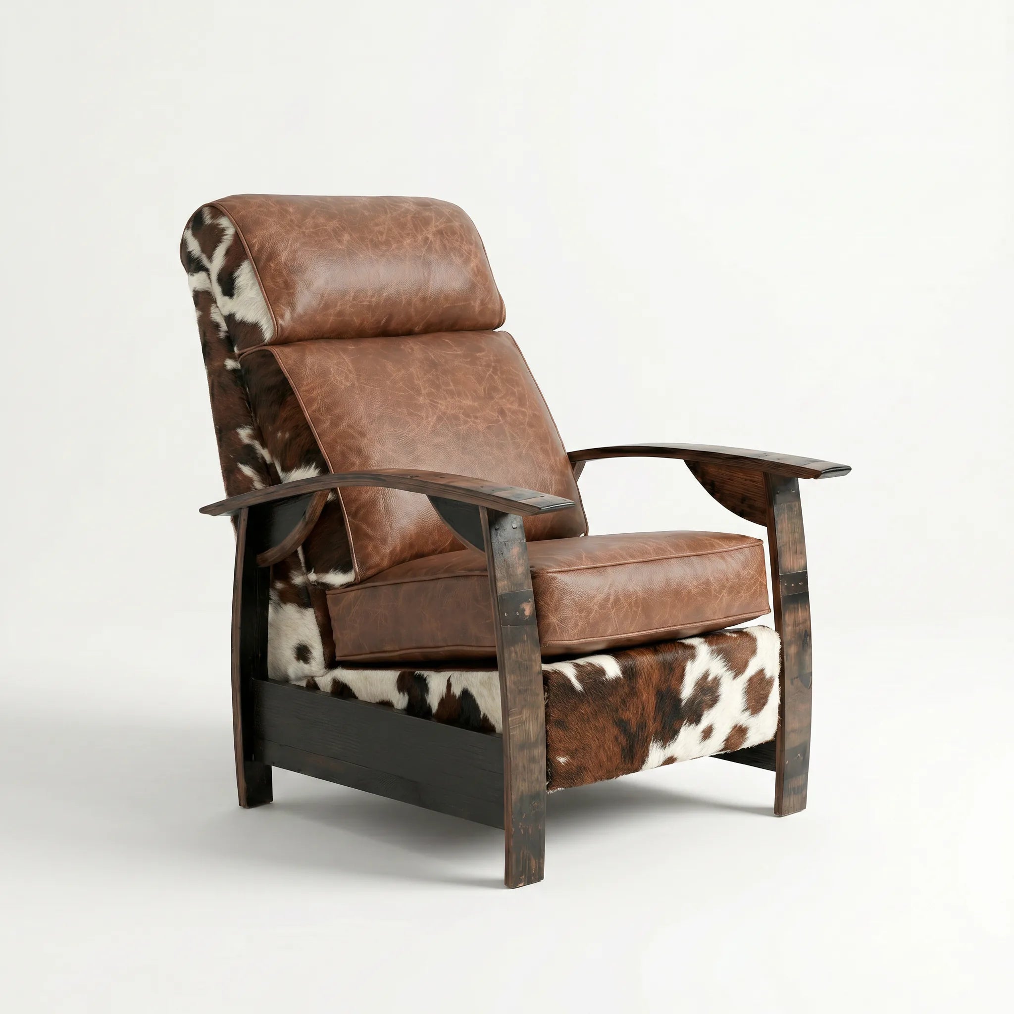 Bad Ass Recliners 01 Tri Color Hide Hero Angle Closed