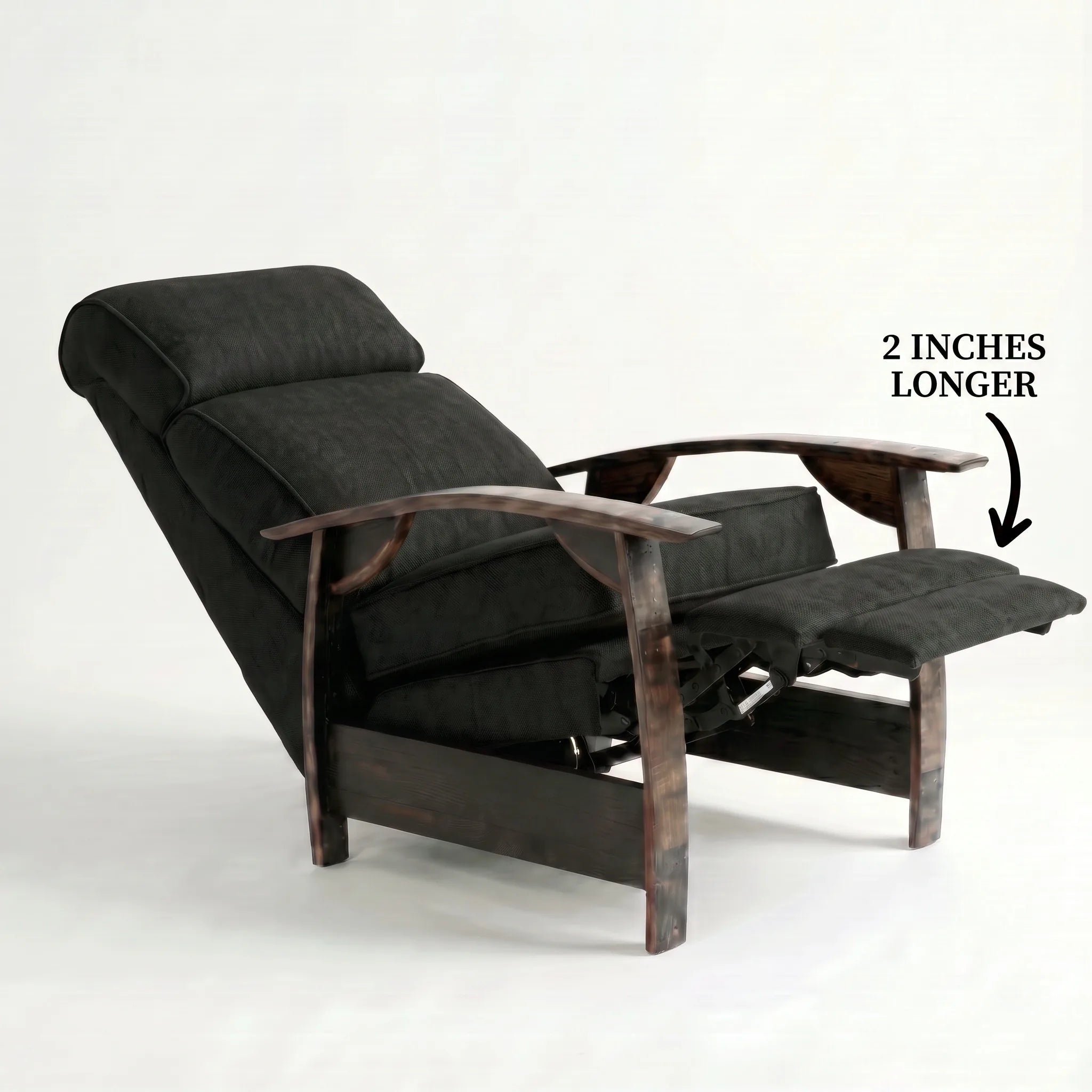 Bad Ass Recliners 02 Big And Tall Black Plush Fabric Hero Angle Reclined W Text Edit