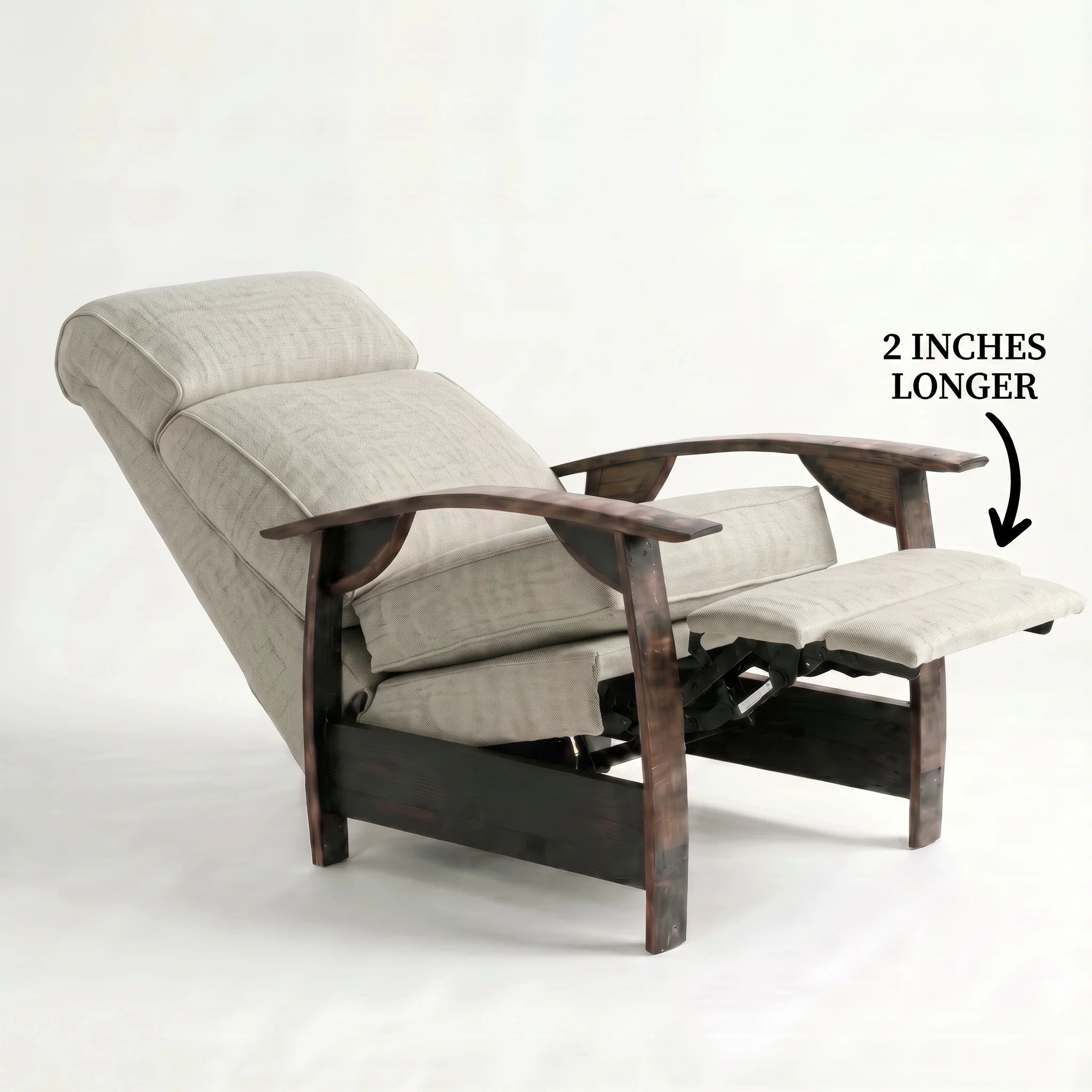 Bad Ass Recliners 02 Big And Tall Gray Plush Fabric Hero Angle Reclined W Text Edit