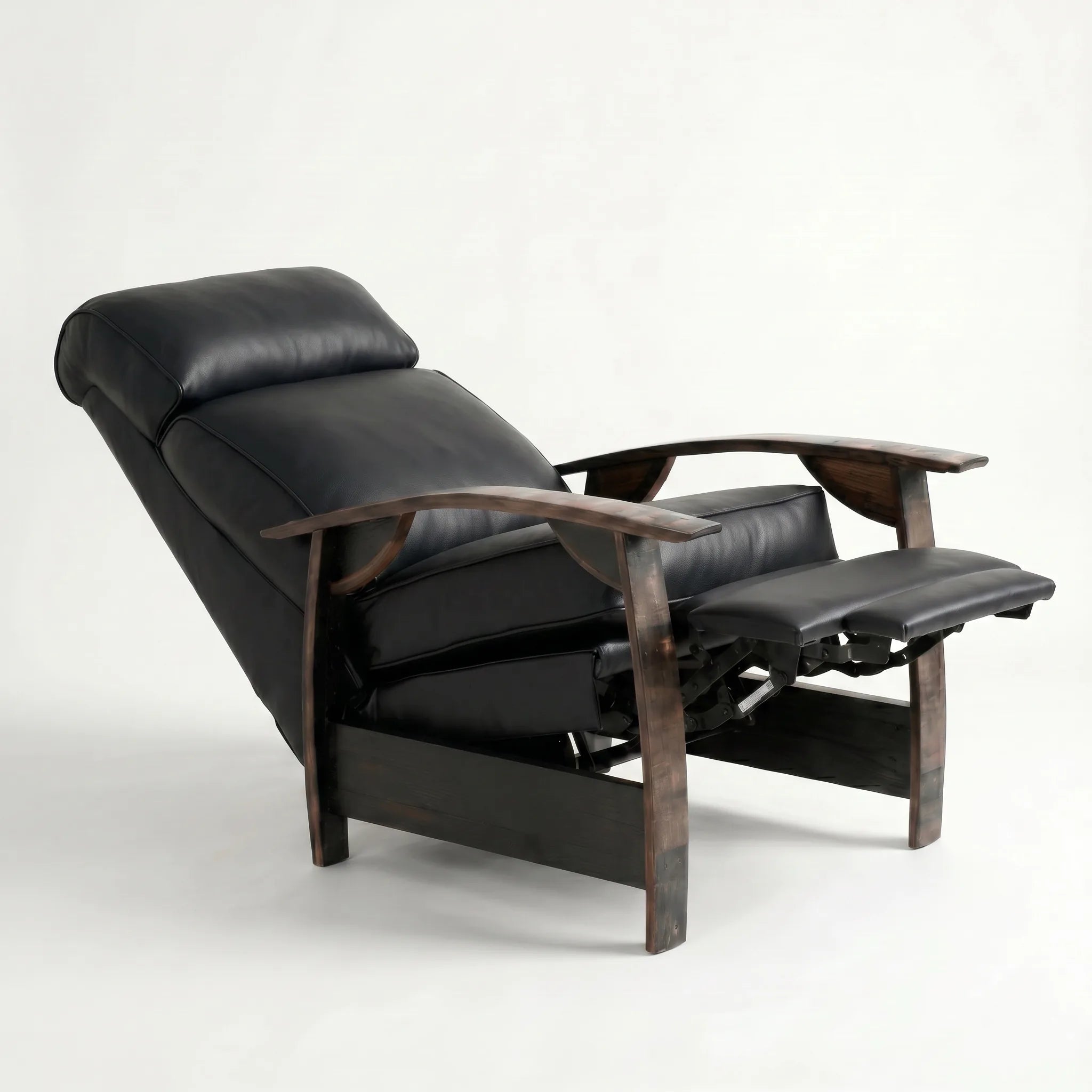 Bad Ass Recliners 02 Regent Black Hero Angle Reclined