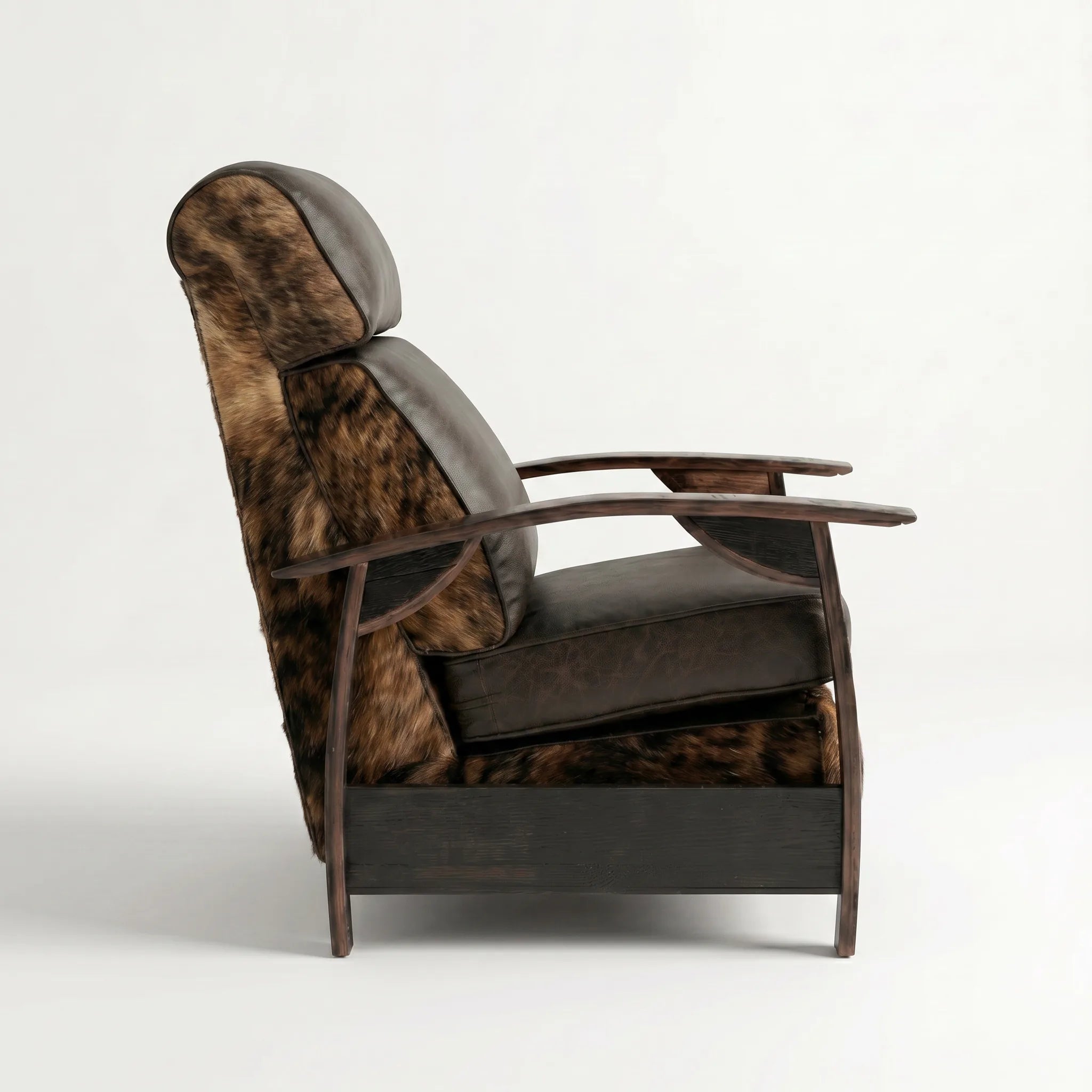 Bad Ass Recliners 03 Brindle Hide Side On Closed