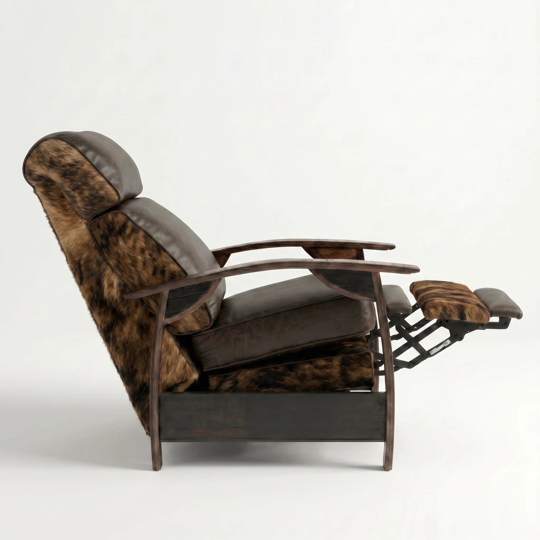 Bad Ass Recliners 04 Brindle Hide Side On Reclined Pos