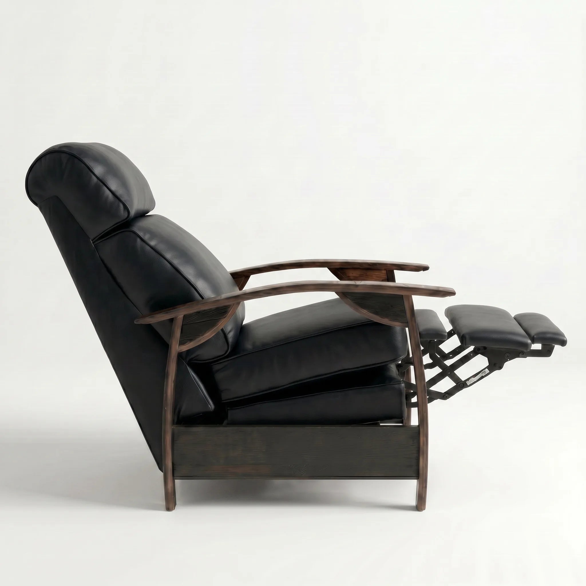 Bad Ass Recliners 04 Regent Black Side On Reclined Pos