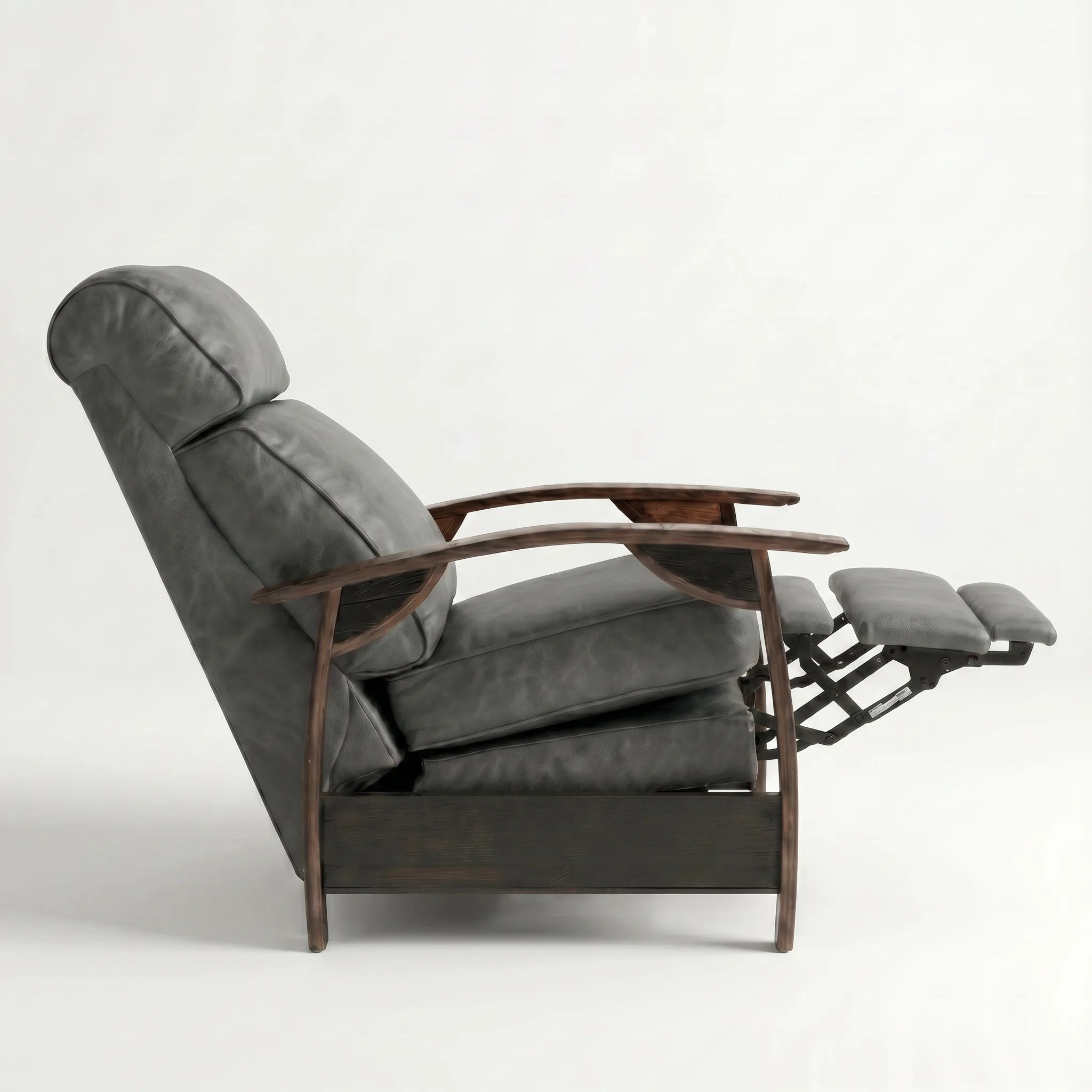 Bad Ass Recliners 04 Saloon Gray Side On Reclined Pos