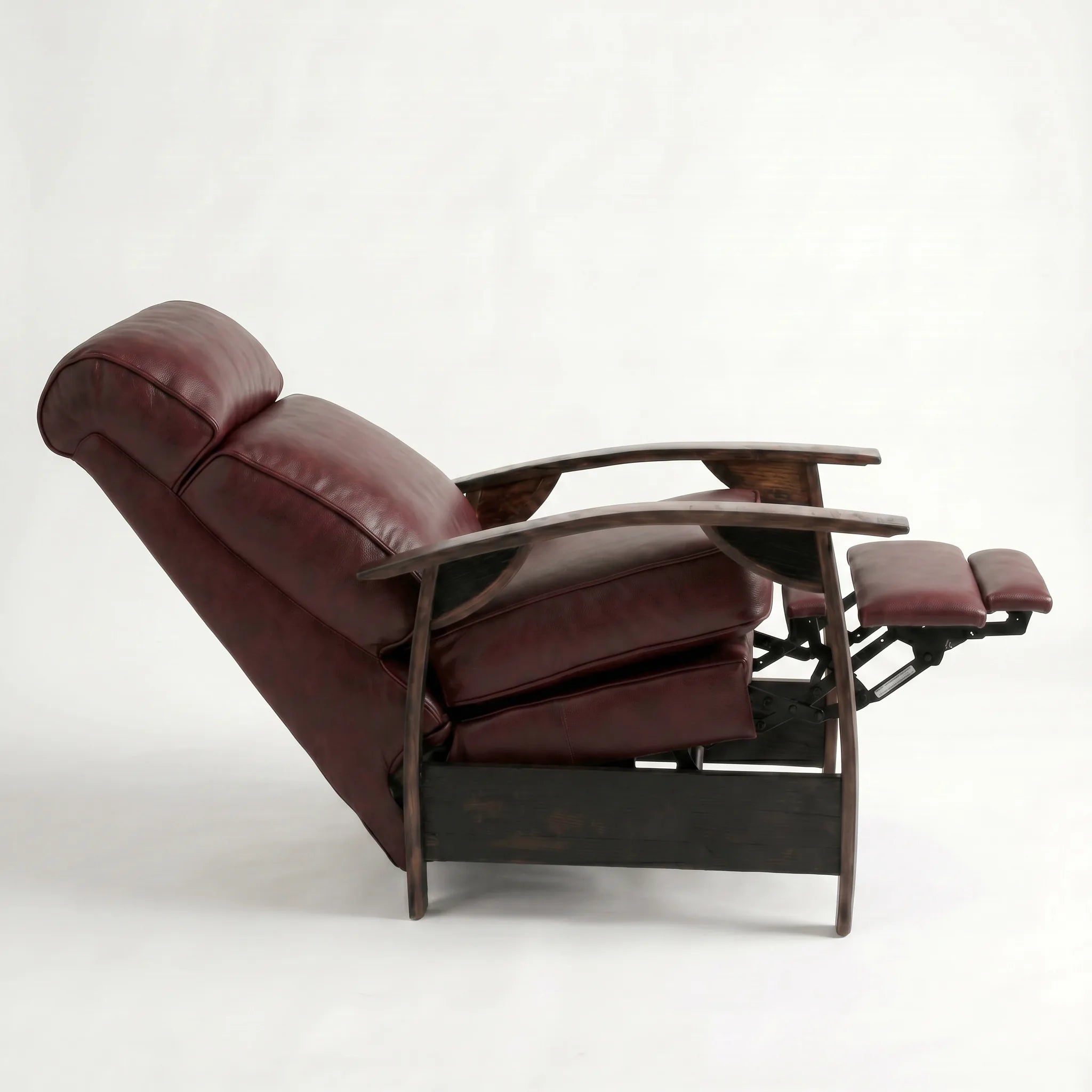 Bad Ass Recliners 05 Saloon Oxblood Side On Reclined Pos
