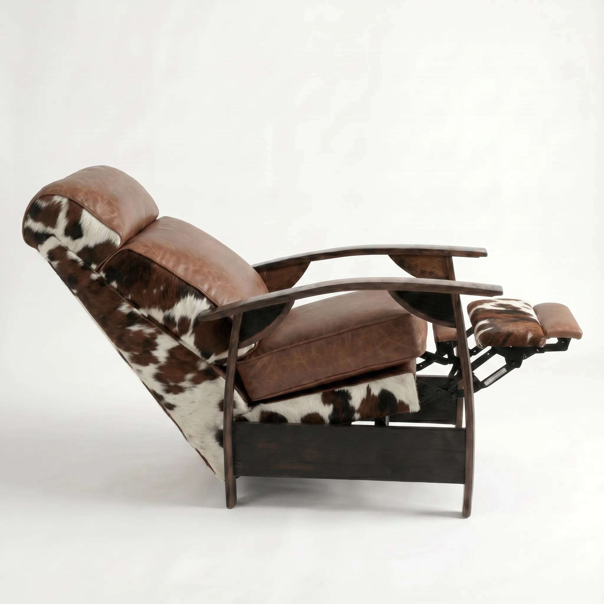 Bad Ass Recliners 05 Tri Color Hide Side On Reclined Pos