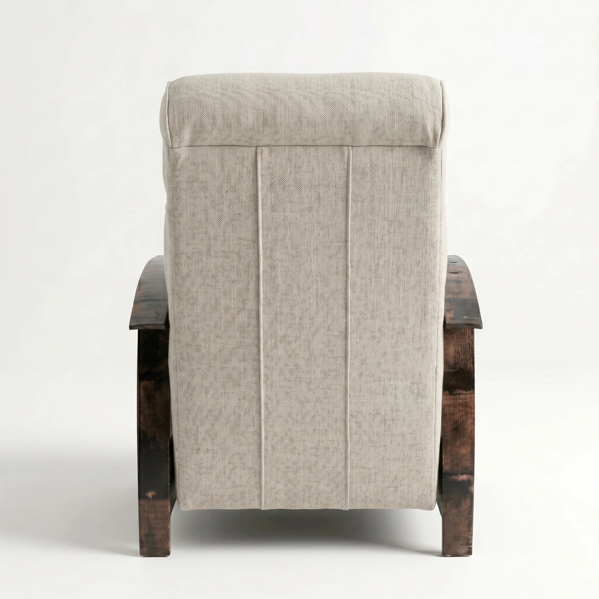 Bad Ass Recliners 06 Gray Plush Fabric Back Closed