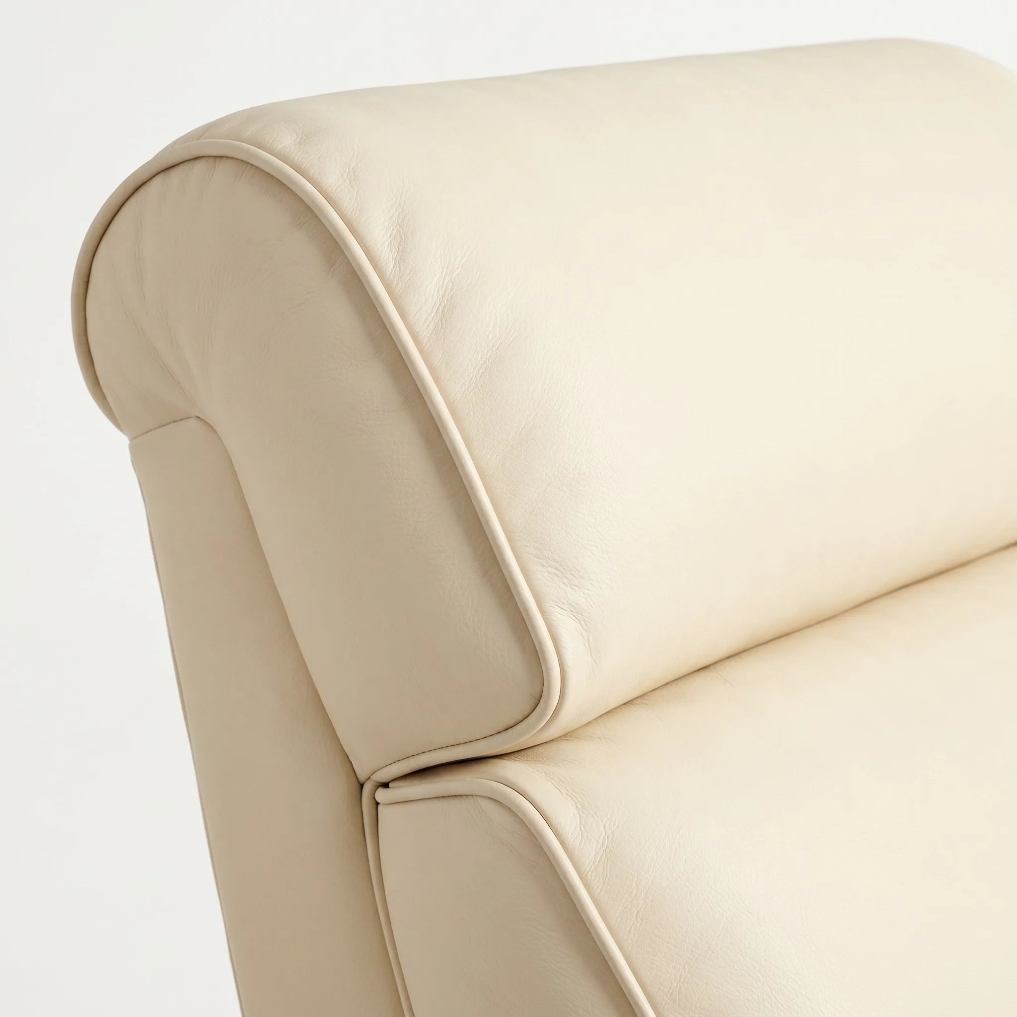 Bad Ass Recliners 08 Big And Tall French Vanilla Headrest Closeup