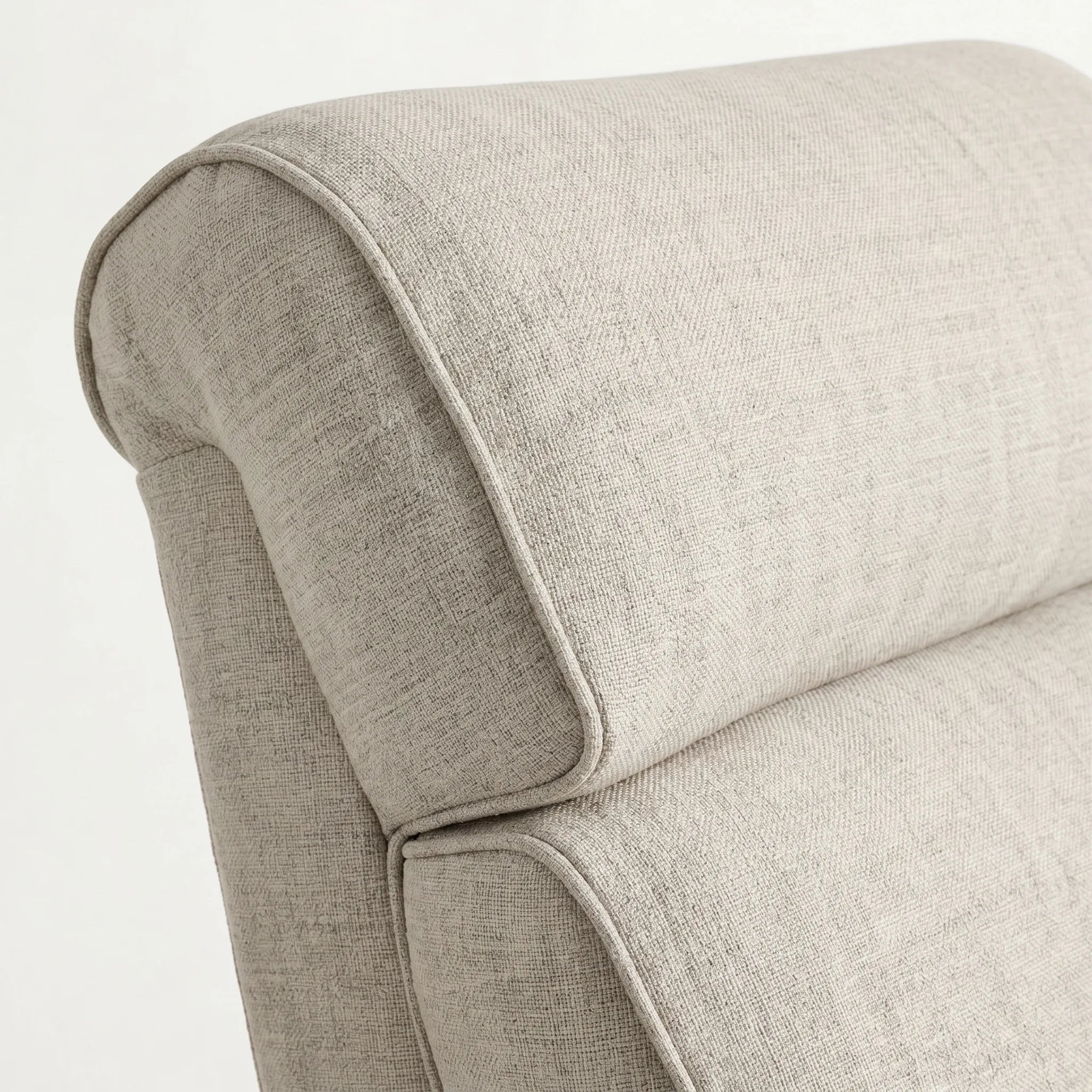 Bad Ass Recliners 08 Big And Tall Gray Plush Fabric Headrest Closeup