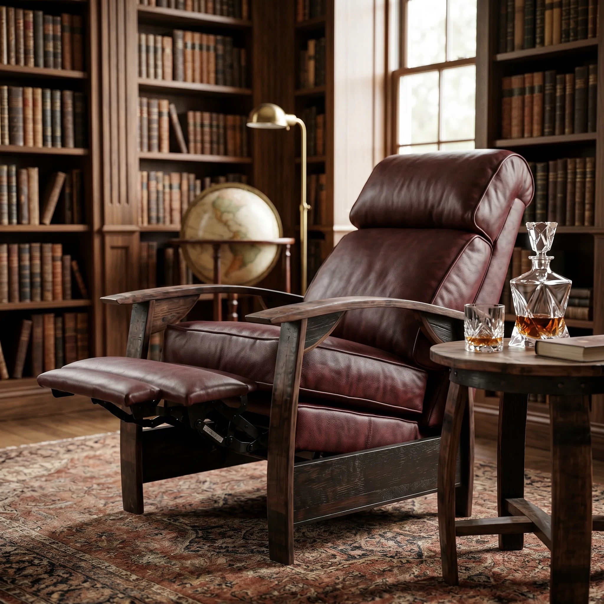 Bad Ass Recliners 11 Saloon Oxblood Lifestyle Room Closeup