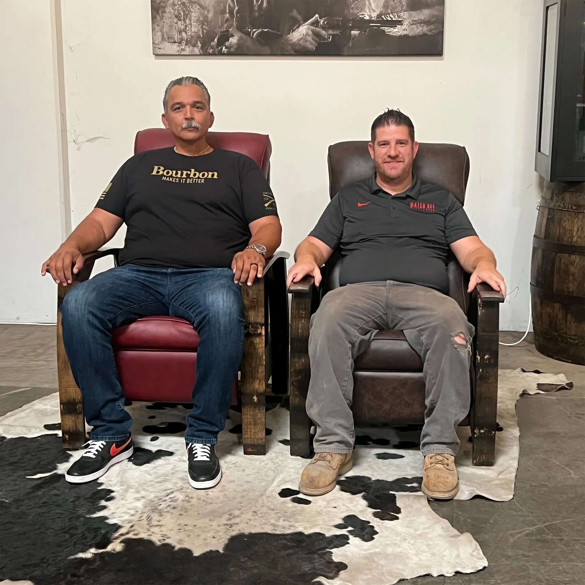 Bad Ass Recliners Side By Side Sitting Down