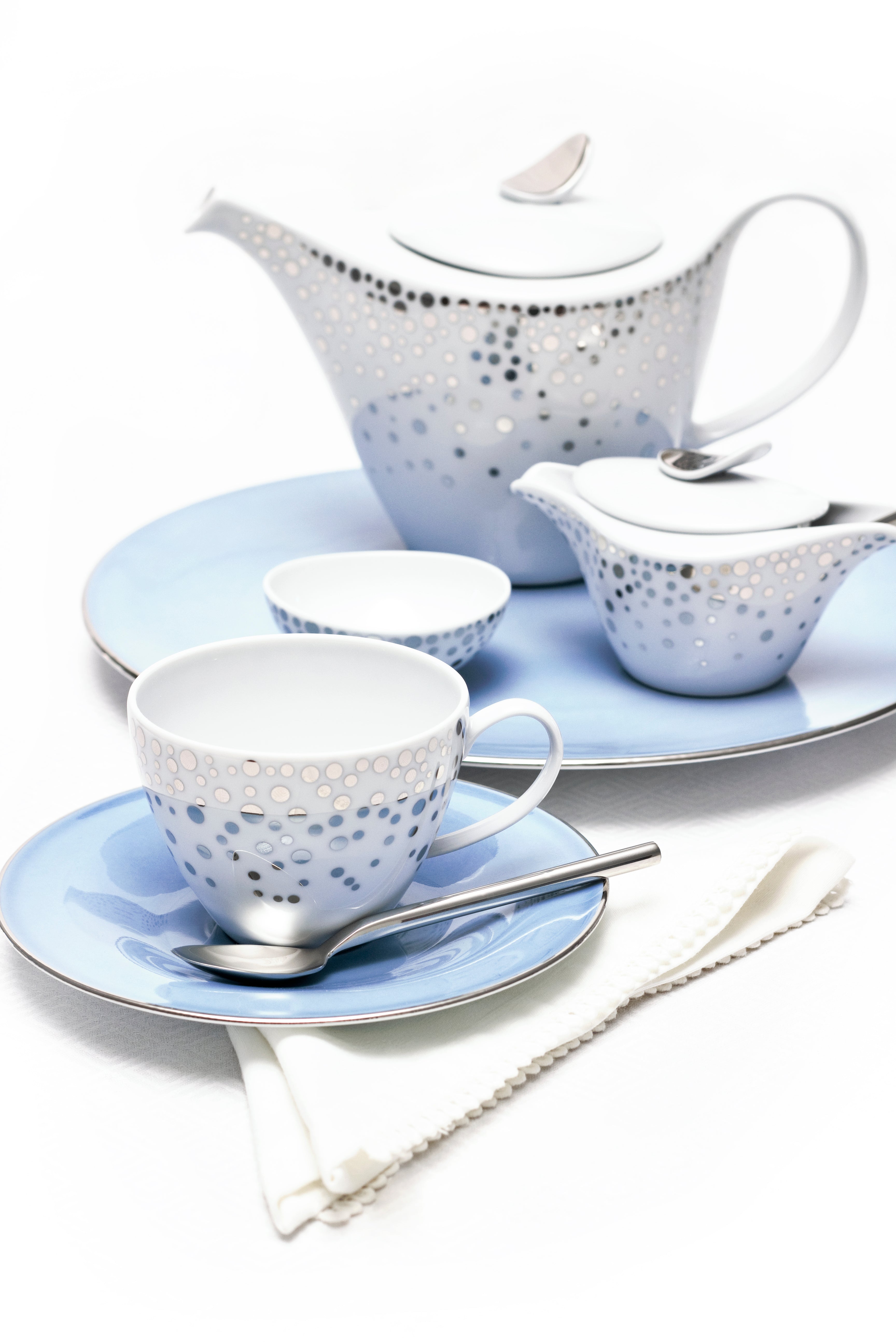 Casanoi Silver Rain 11 Piece Gift Set Tea Service For 4