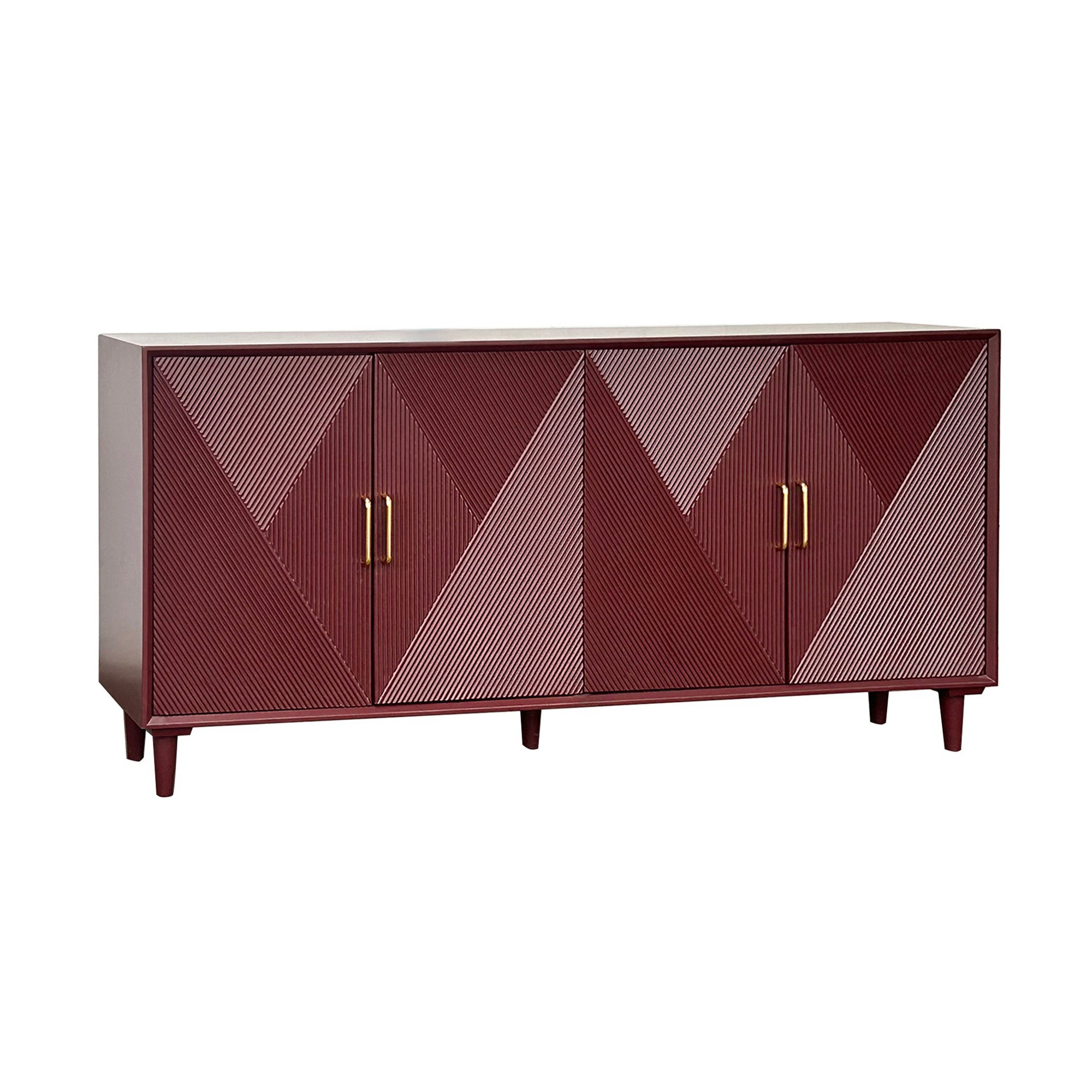 Crestview Arvada Four Door Sideboard Merlot