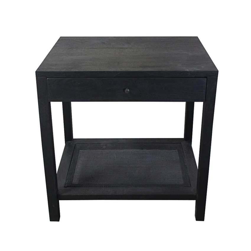 Crestview Barbados Black Cane End Table