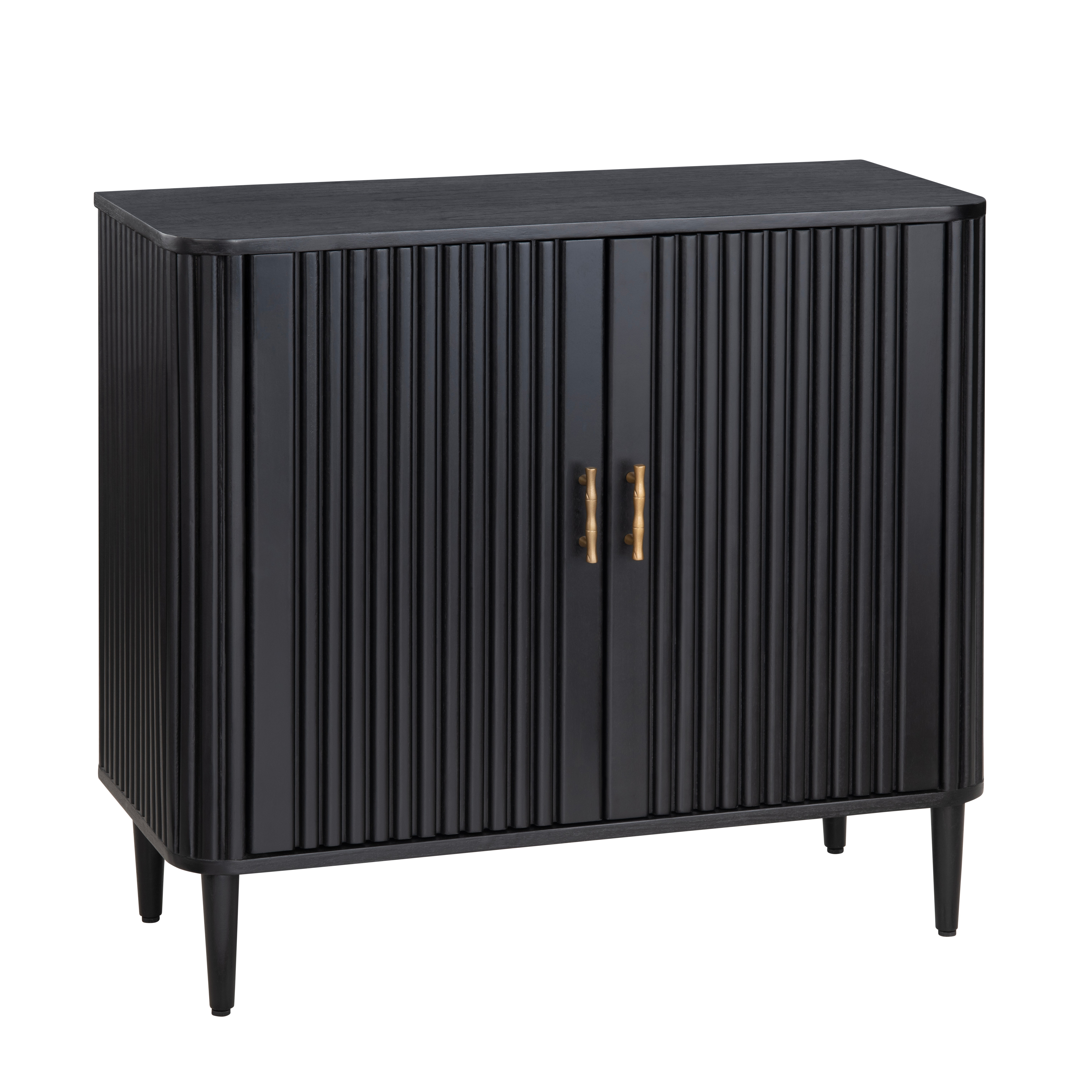 Crestview Camden Black Two Door Cabinet
