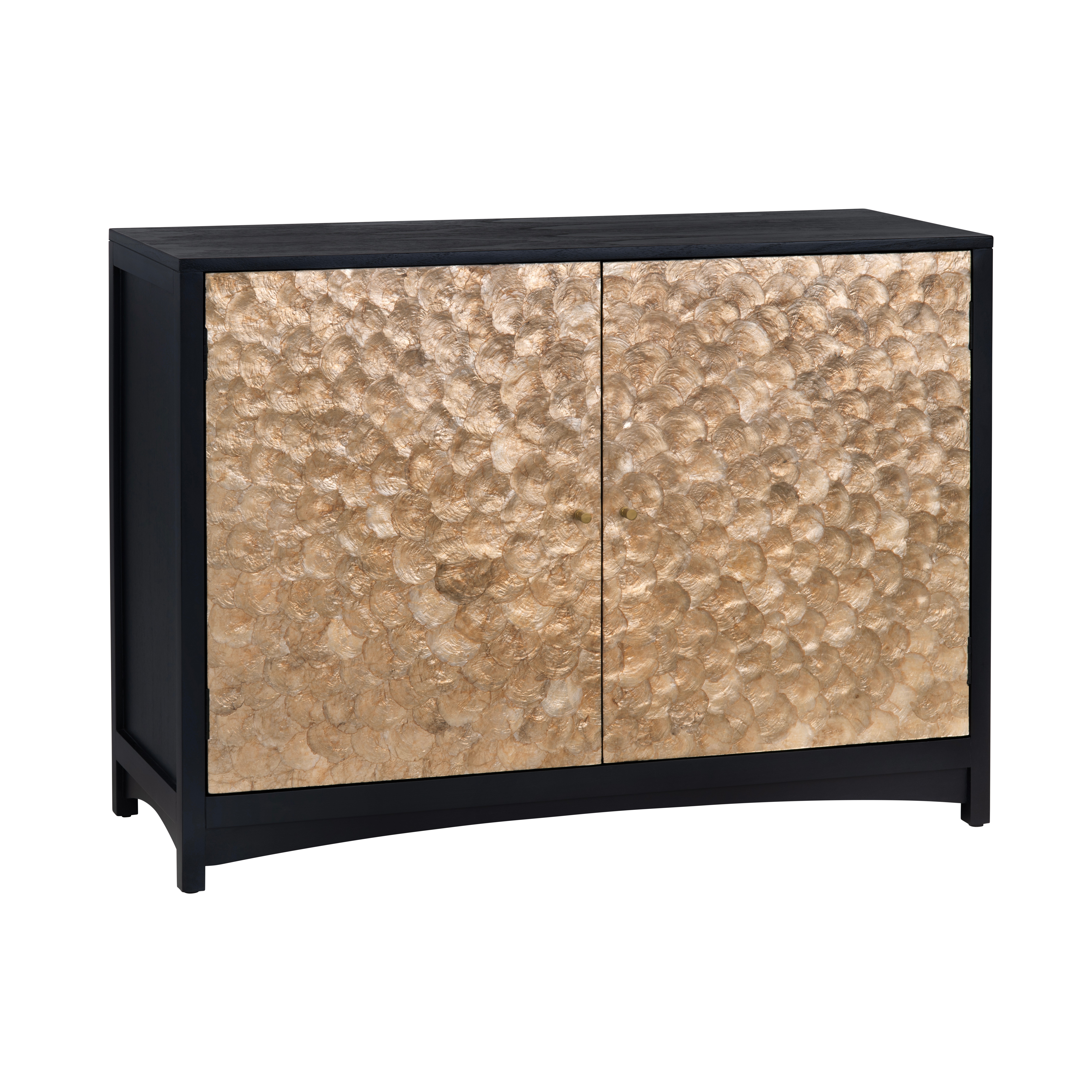 Crestview Cayman Capiz Shell 2 Door Cabinet