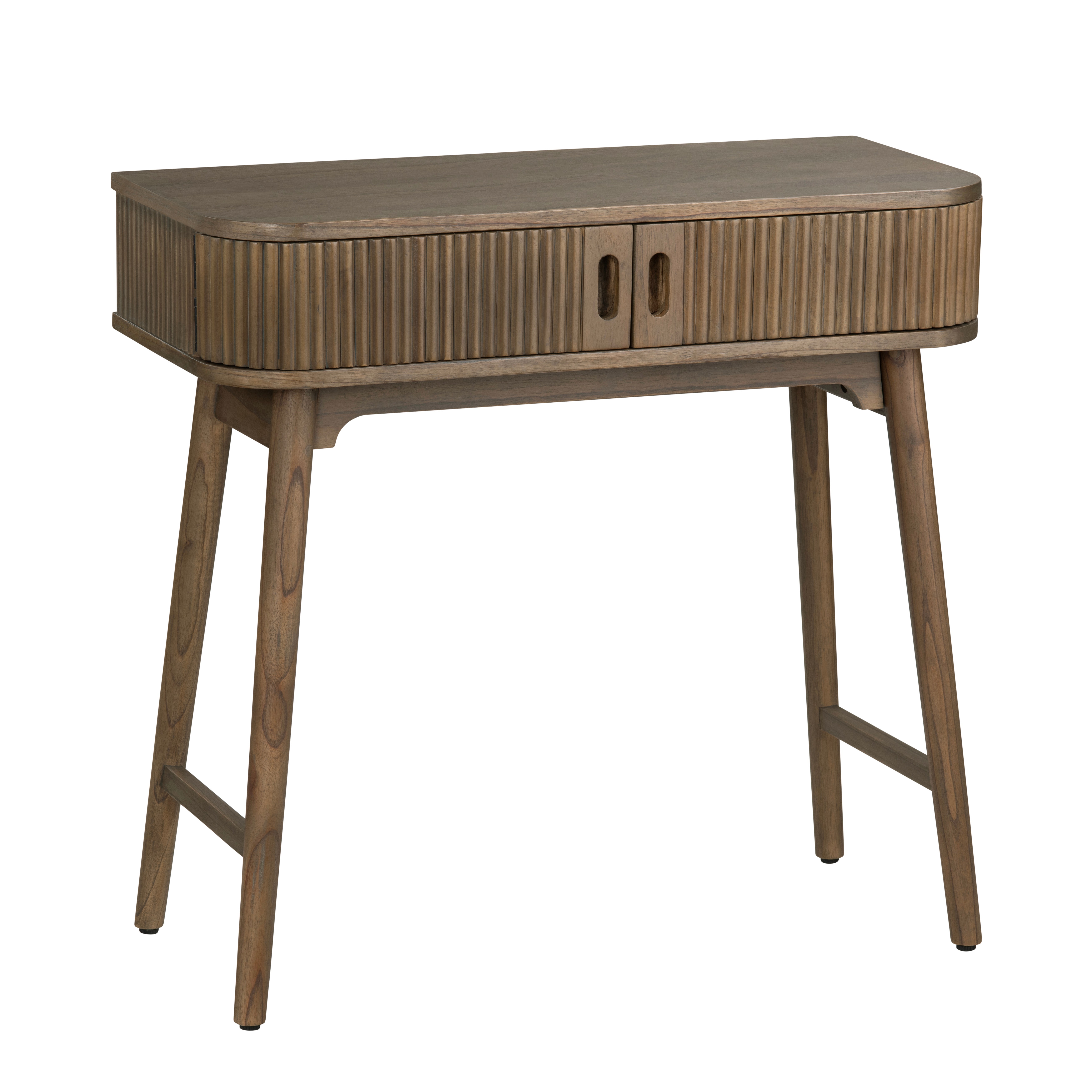 Crestview Chaplin 2 Door Brown Writing Desk