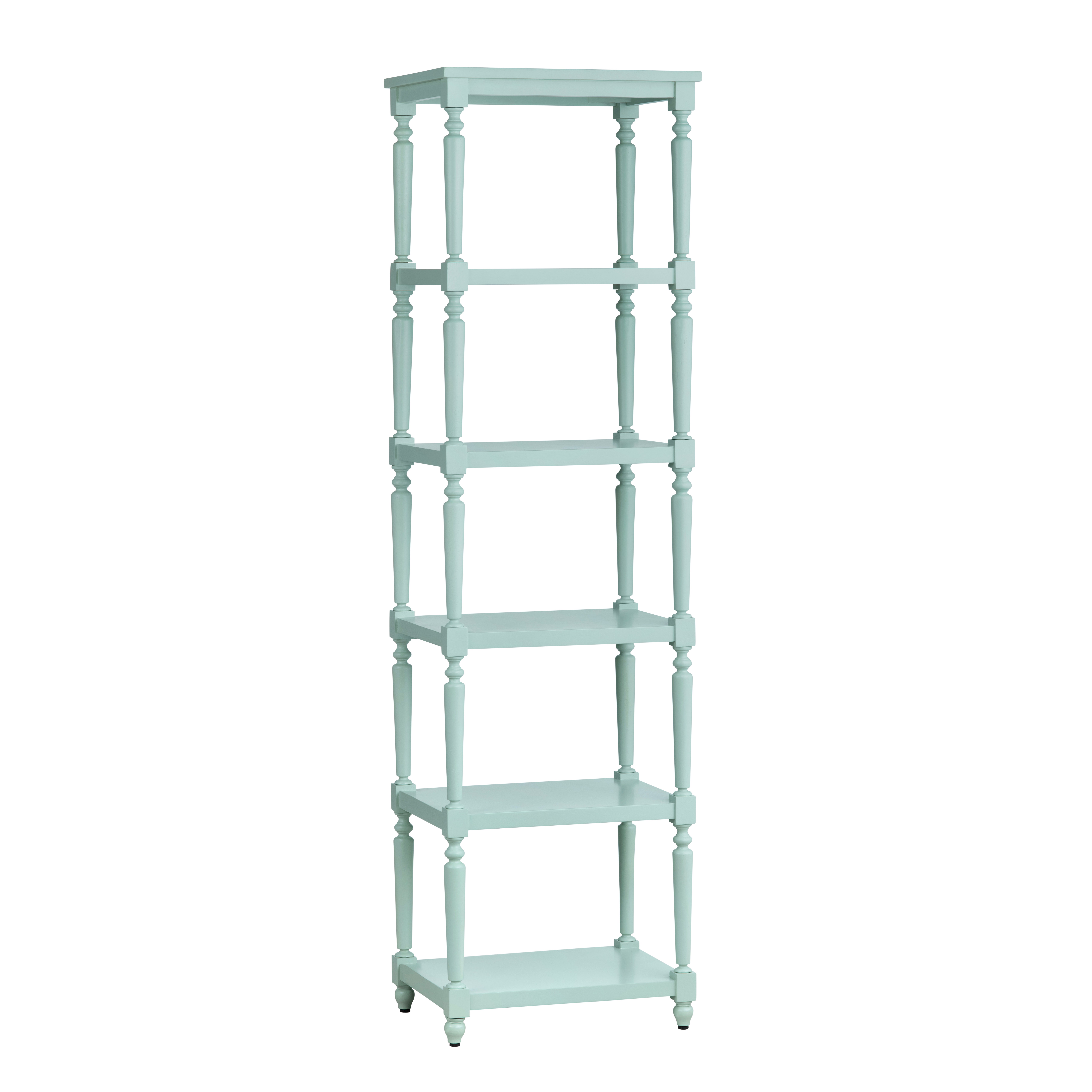Crestview Evermore 5 Shelf Turquoise Etagere