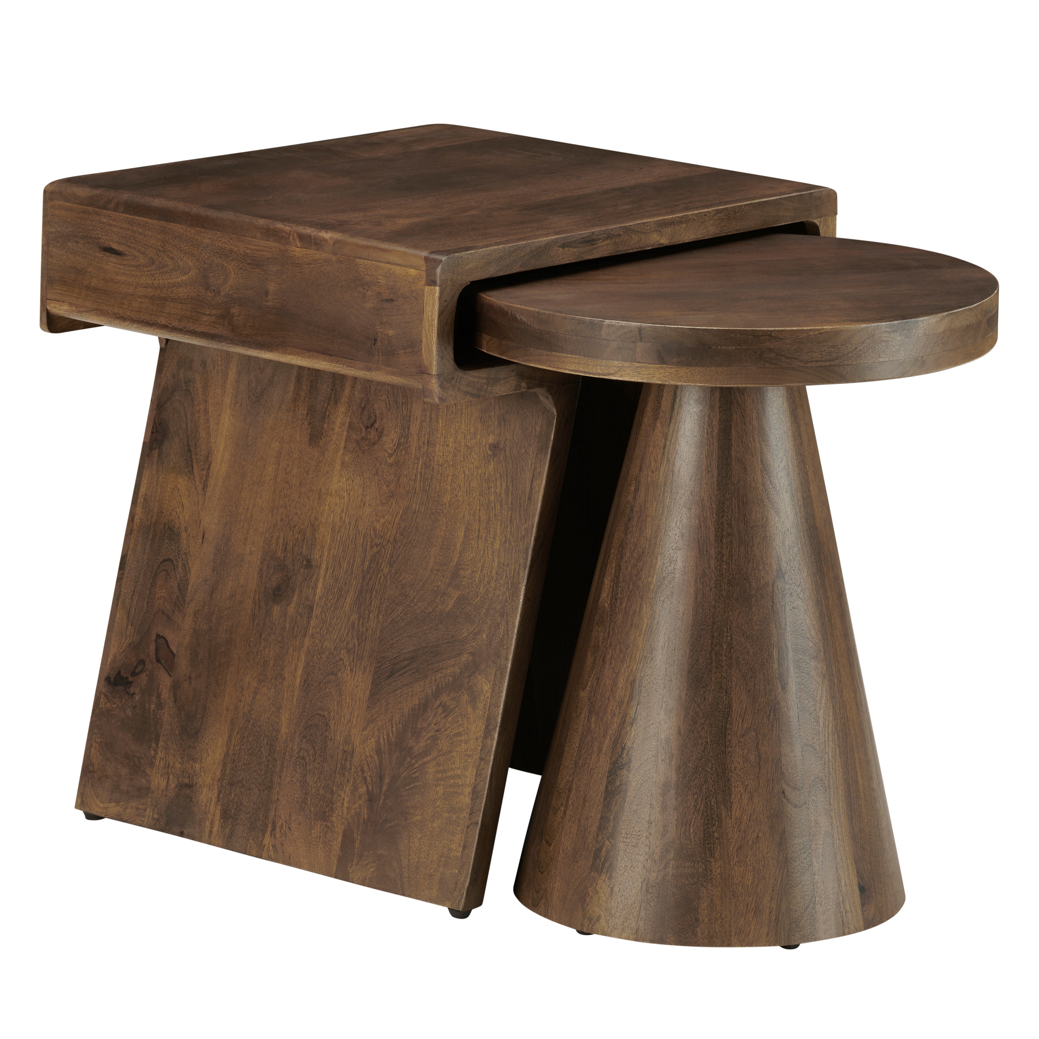 Crestview Keppler Nesting Tables Brown