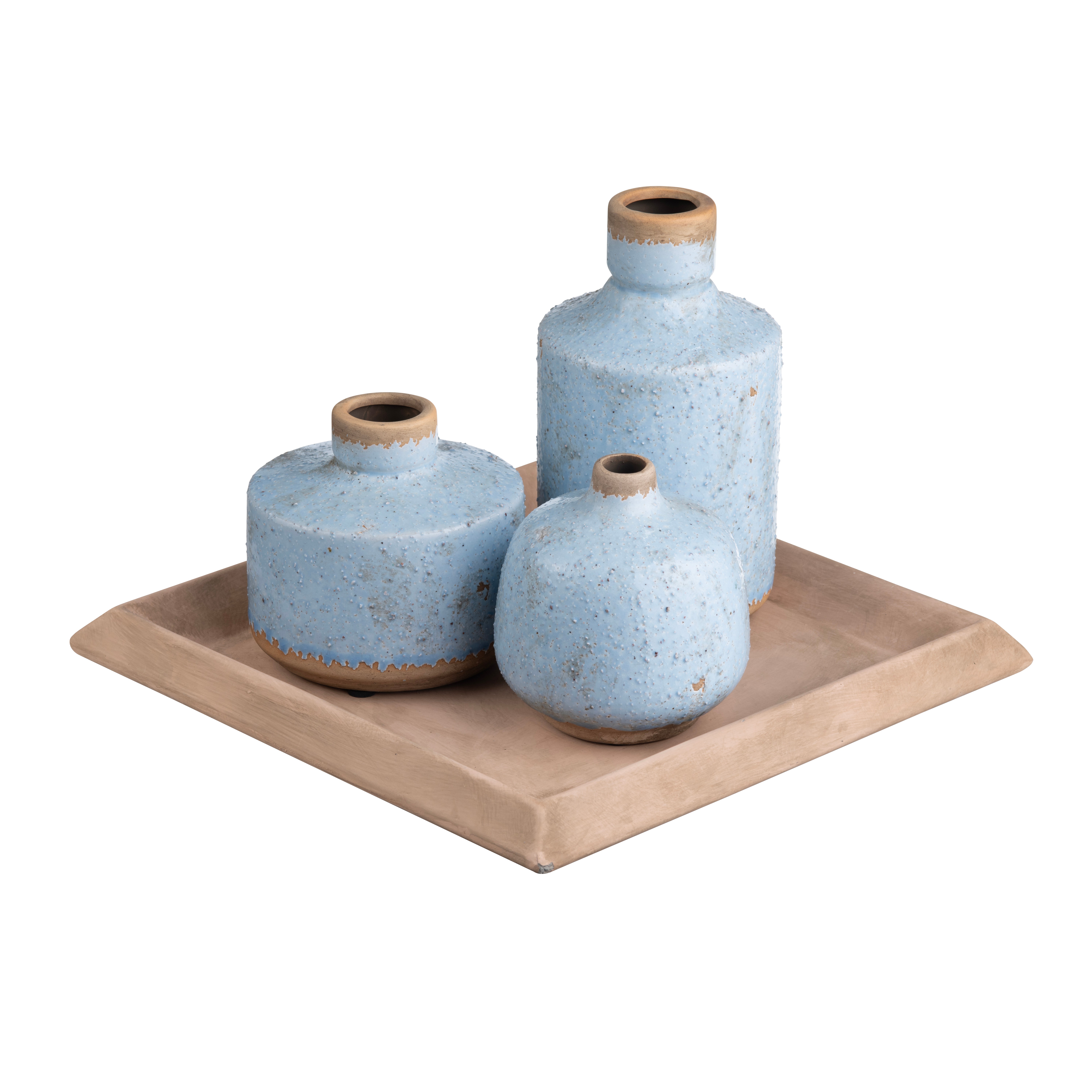 Crestview Kitt Vases Tray