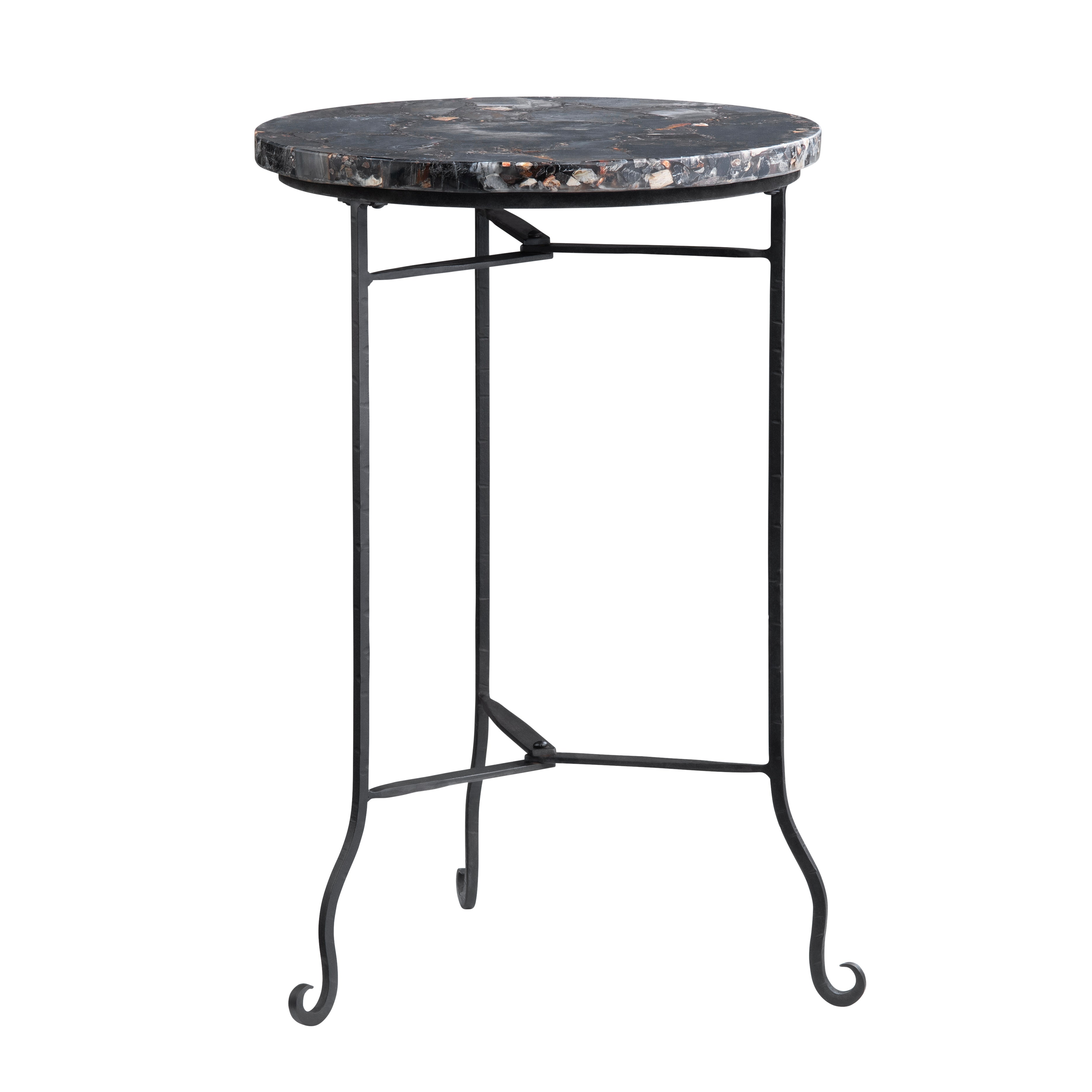 Crestview Pennington Petrified Wood Accent Table