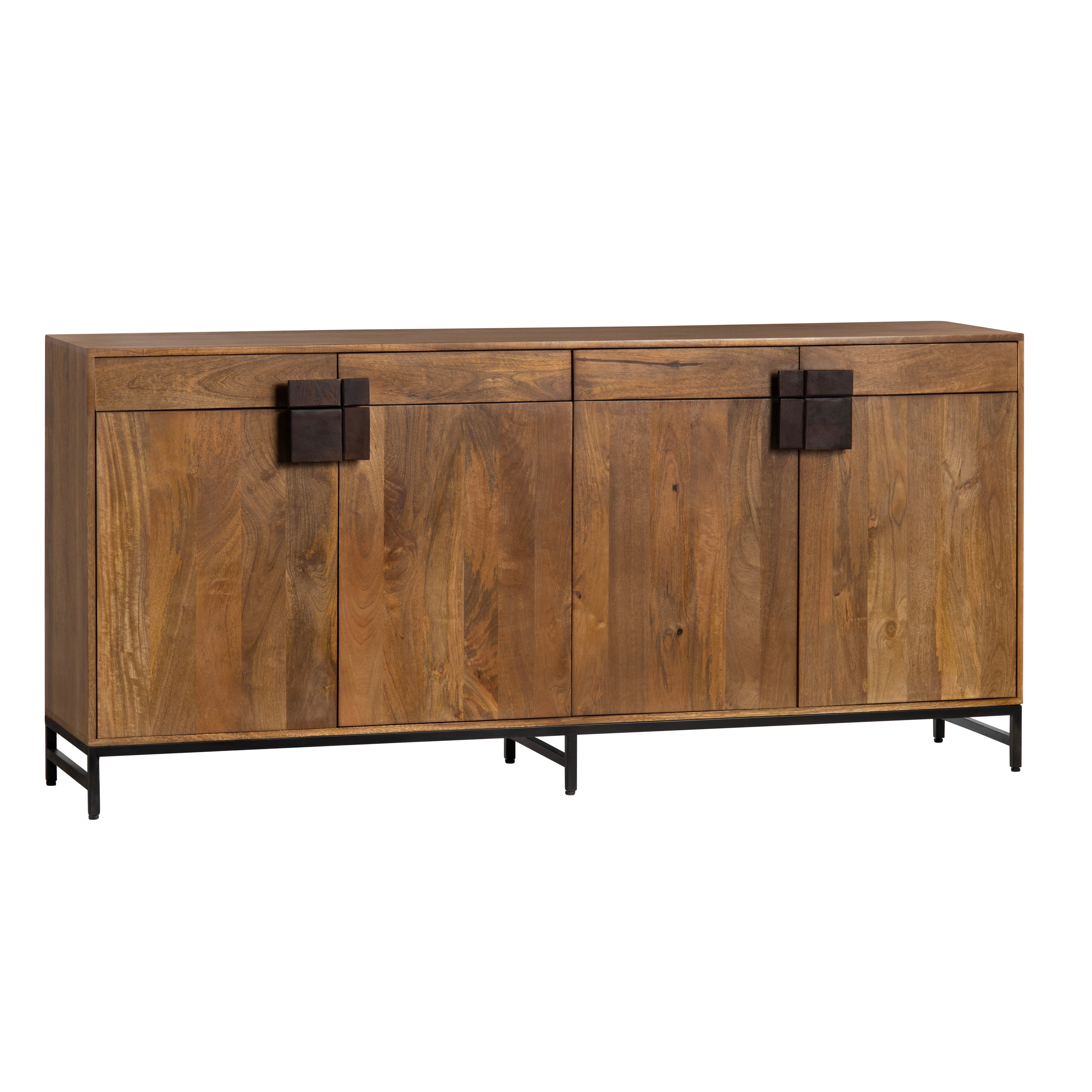 Crestview Ventura 4 Door 4 Drawer Media Credenza
