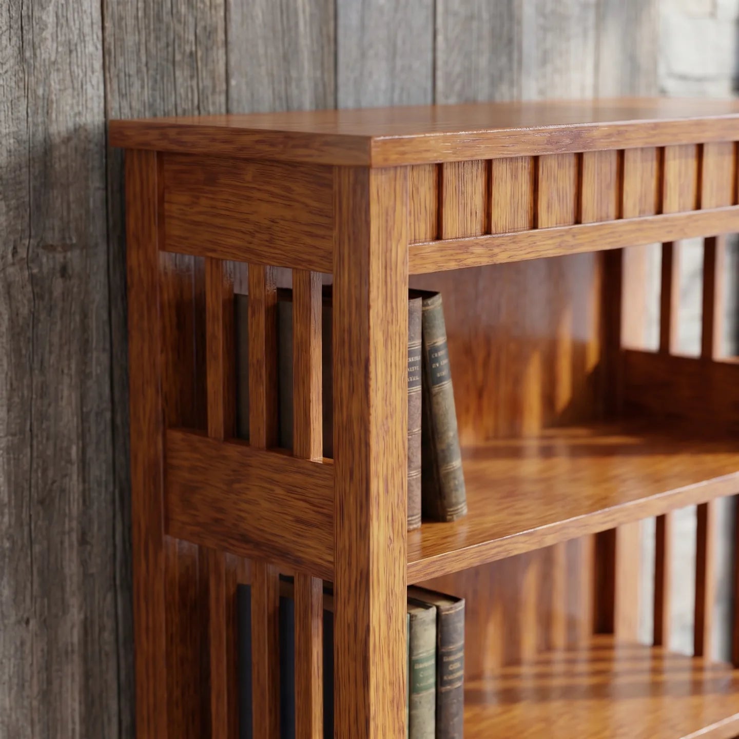 Trend Manor 48 Bookcase Solid Oak 1042