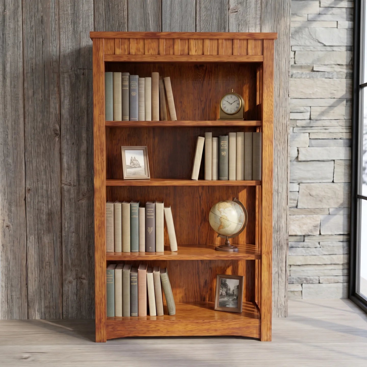 Trend Manor 48 Bookcase Solid Oak 1042