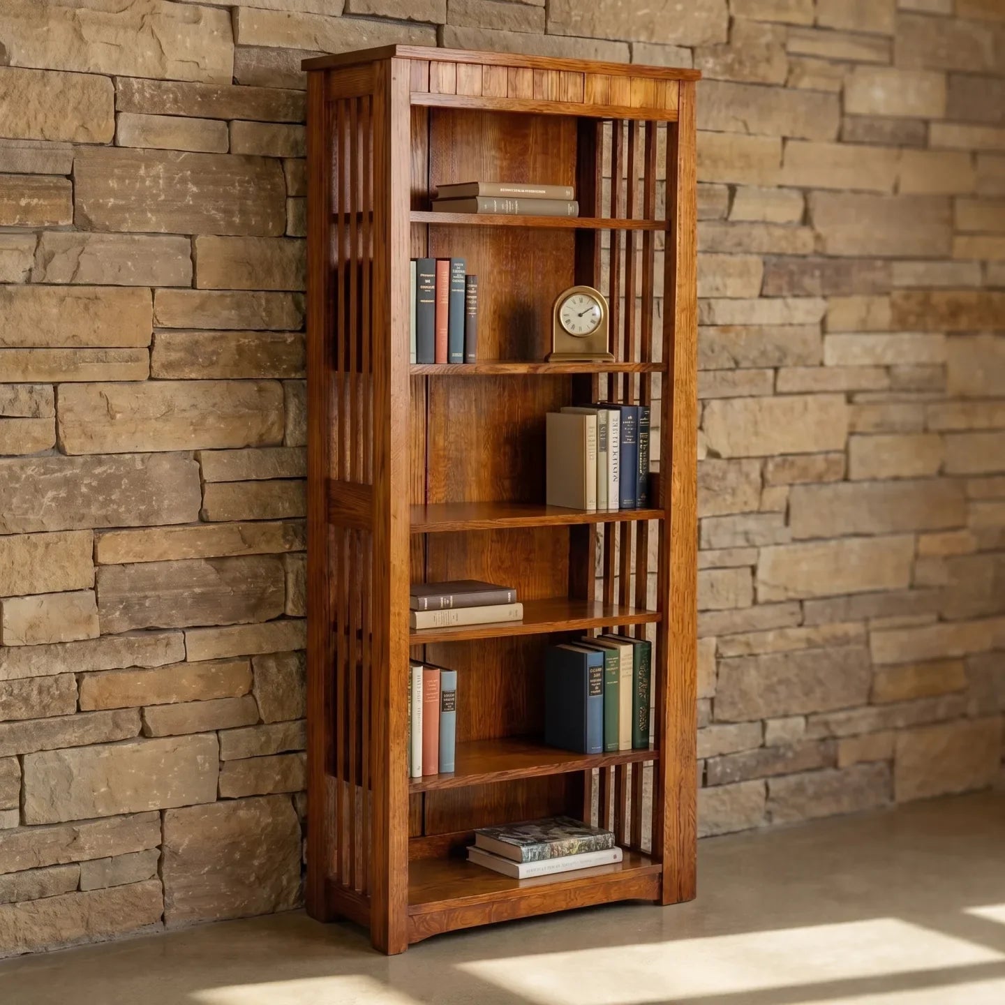 Trend Manor 72 Bookcase Solid Oak 1040