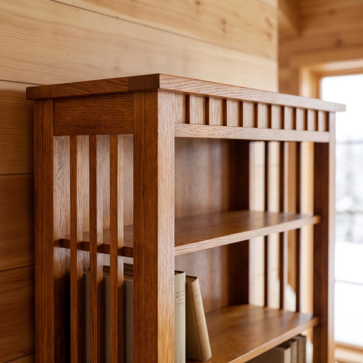 Trend Manor 84 Bookcase Solid Oak 1039