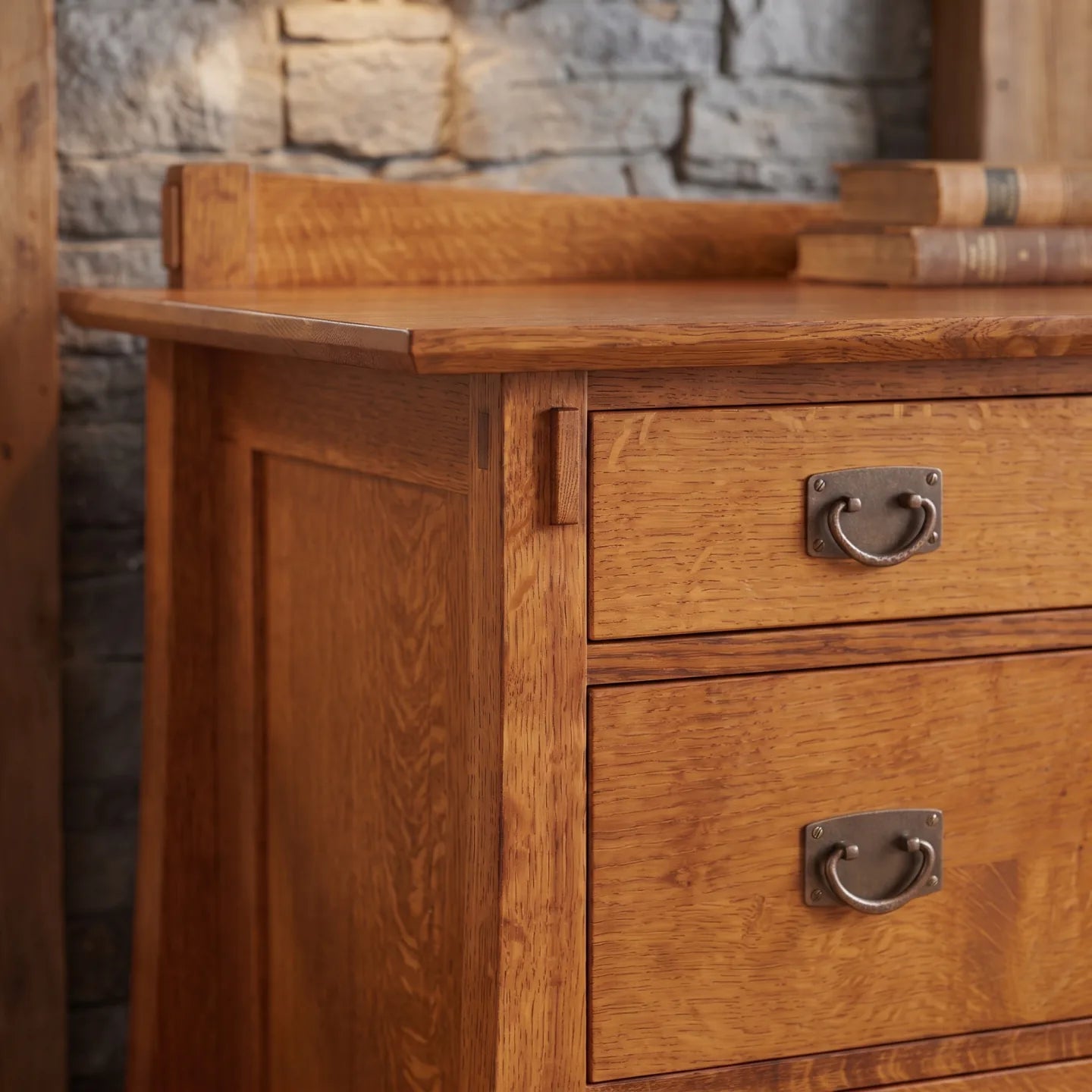 Trend Manor Solid American Oak 9 Drawer Dresser Quartersawn Oak Storage 1704