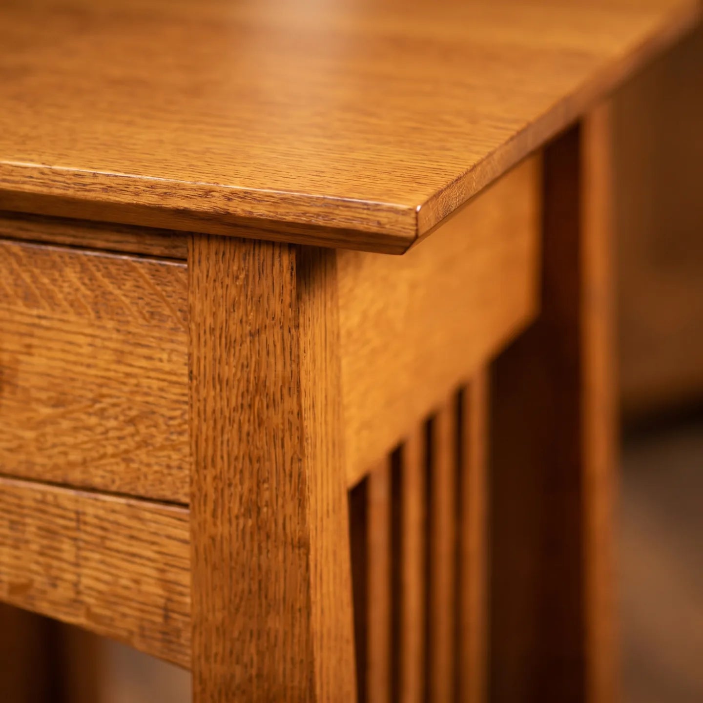 Trend Manor Solid American Oak Nightstand 1 Drawer Quartersawn Oak 1701