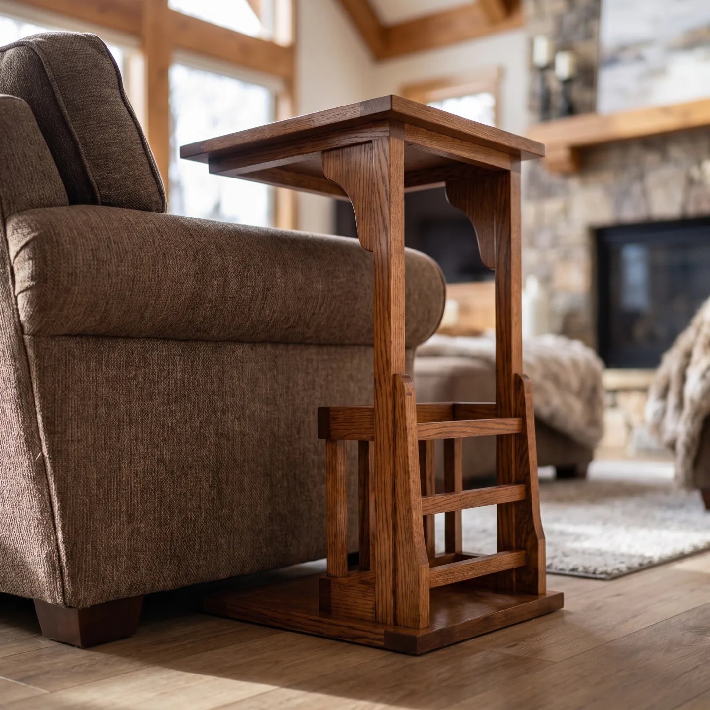 Trend Manor Solid Oak Sofa Mate Heirloom Quality End Table With 7 Step Finish 90